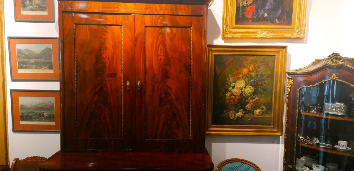 Cabinet Empir-biedermeier XIX Vers 1810/30-photo-5