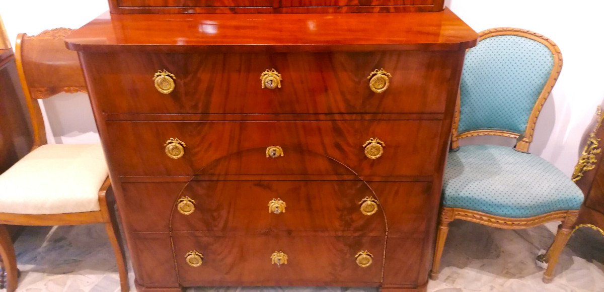 Cabinet Empir-biedermeier XIX Vers 1810/30-photo-4