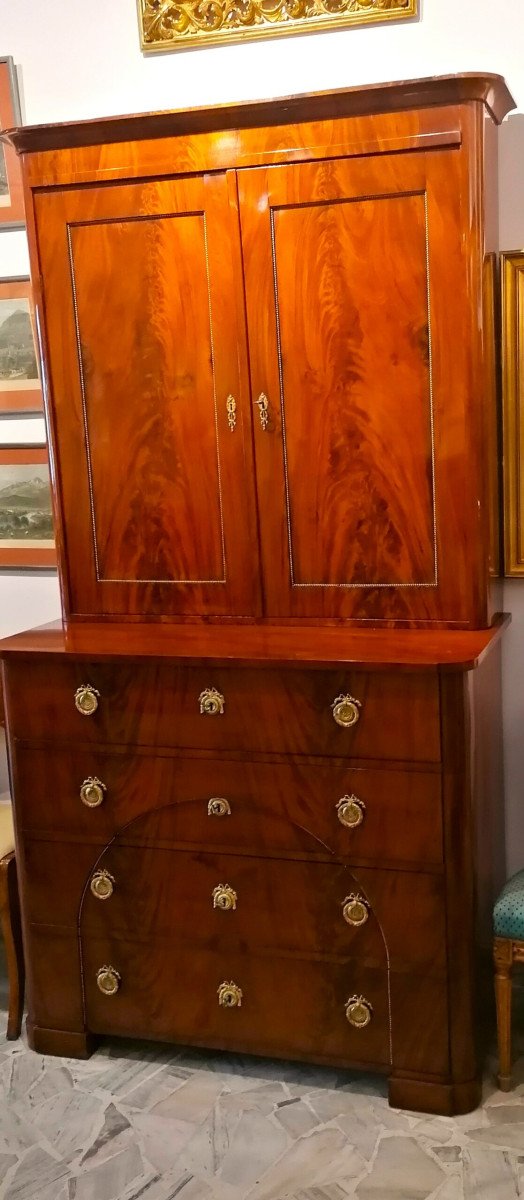 Cabinet Empir-biedermeier XIX Vers 1810/30-photo-6