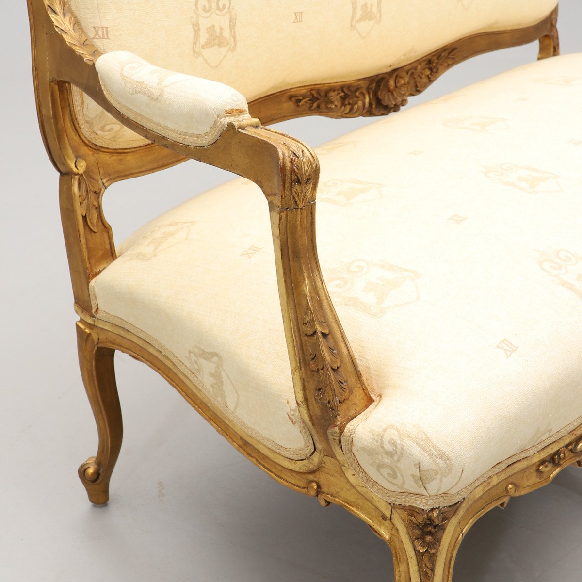 Louis XV Style Golden Sofa, Circa 1870-photo-3