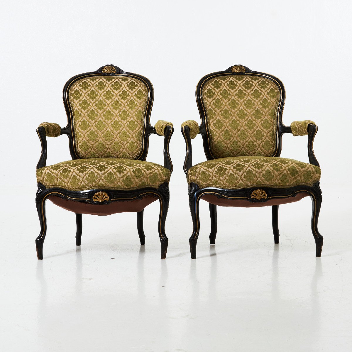 Une Paire De Fauteuils Gainés De Fer, Dans Le Style De Napoléon III, 1860-photo-2