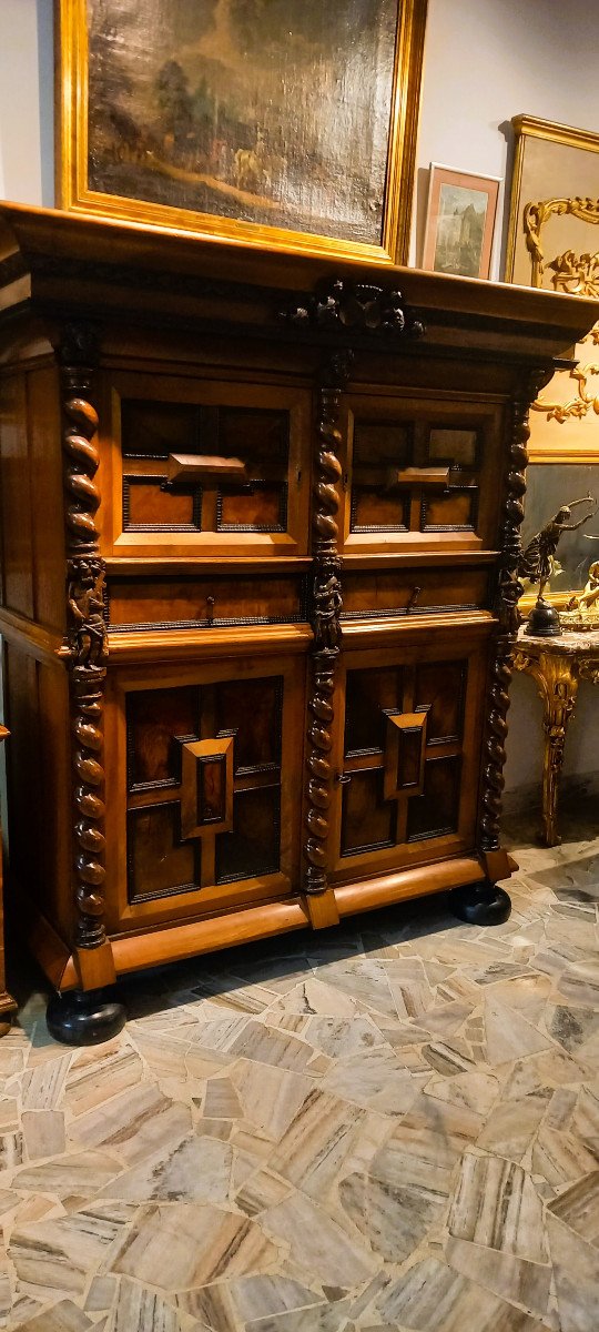 Buffet-armoire Baroque Du 17&egrave;me Si&egrave;cle, Vers 1650, Une Grande Raret&eacute;-photo-4