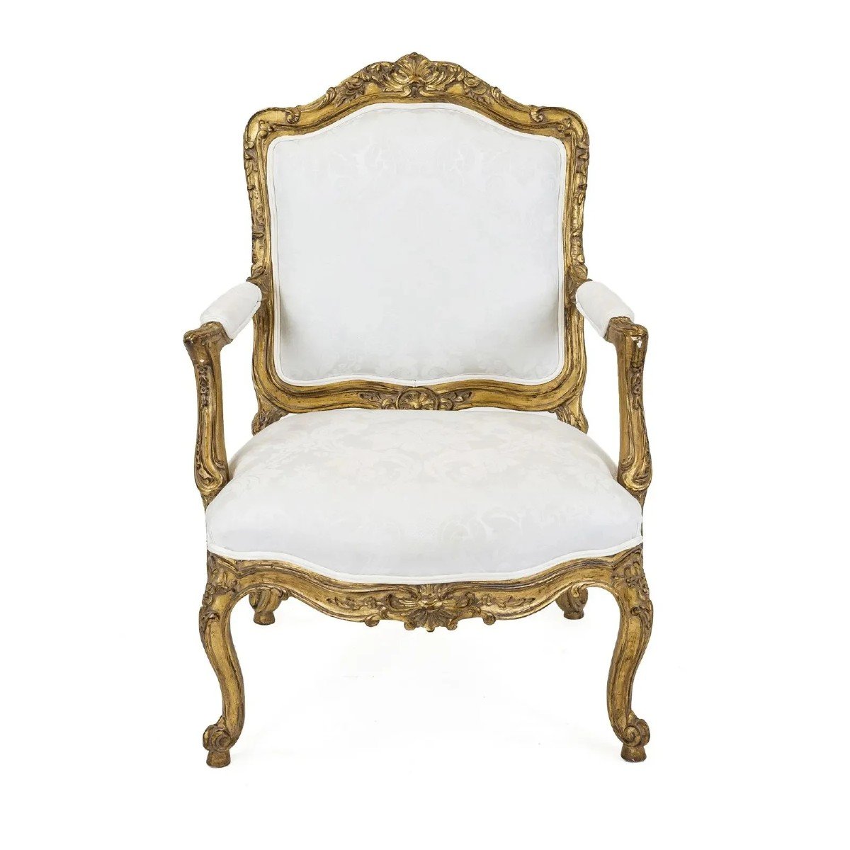 A Pair Of Armchairs, 19th Century, Louis XV Style, Circa 1860, Fine-photo-2