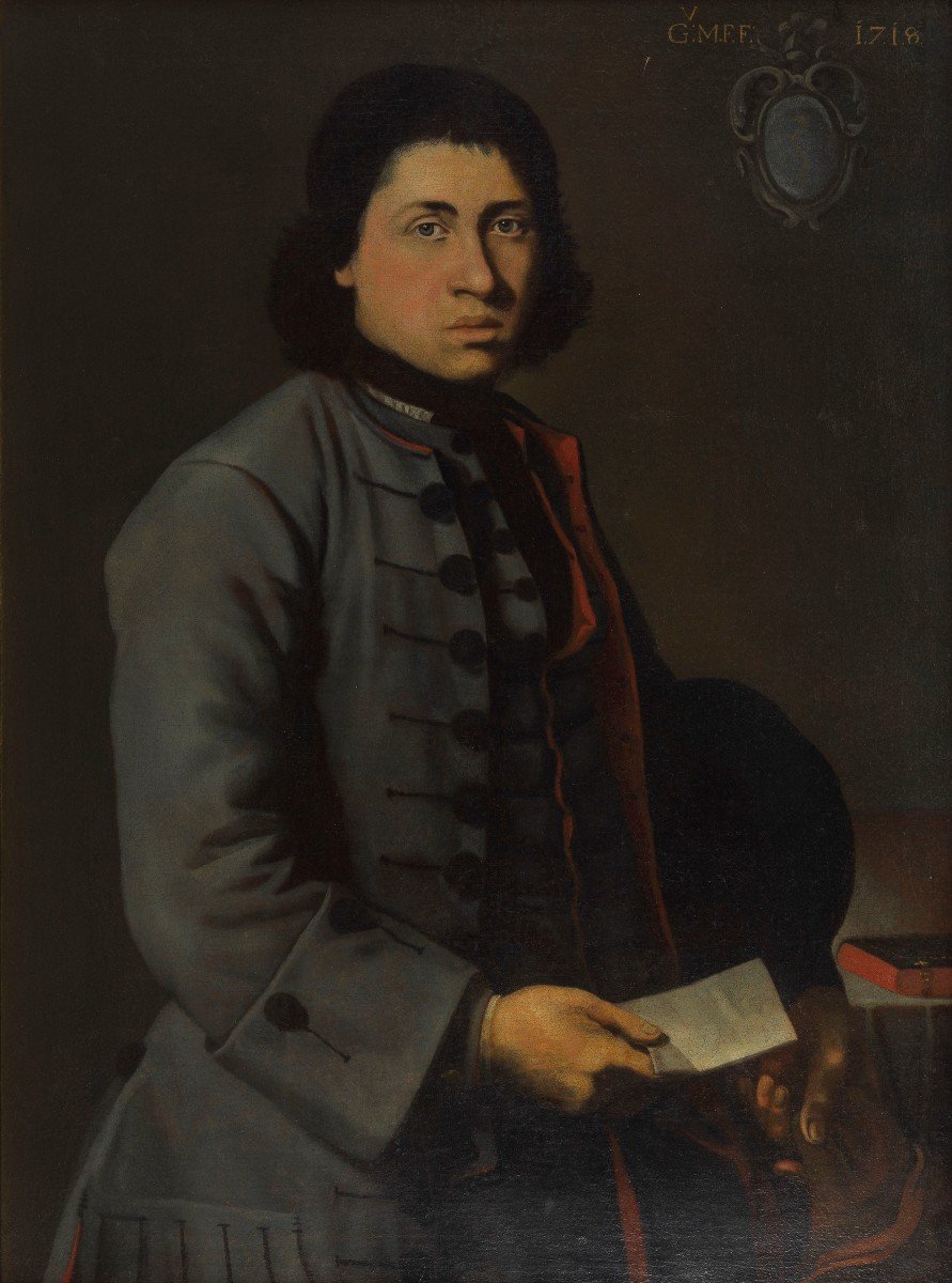 Portrait d'Un Gentilhomme Avec Une Lettre, XVIIIe Siècle, 1716-photo-2