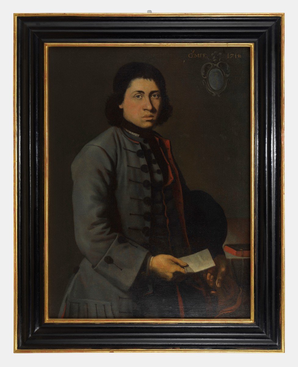 Portrait Of A Gentleman With A Letter, 18th Century, 1716-photo-3