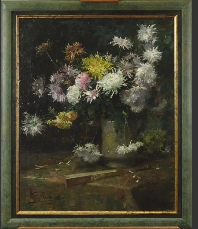 Chrysanthemums Eugène Bertrand (belgian, 1858–1934)