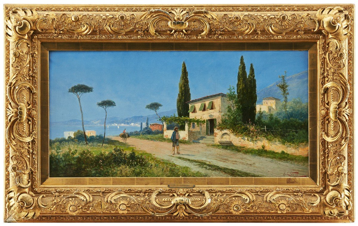  Al Terni Italian Landscape Probably Georg Fischhof (1859-1914) 19th Century Ver