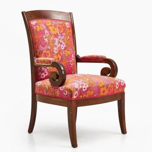 Fauteuil De Style Biedermeier, 19ème Siècle, Vers 1830