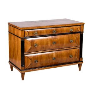 Biedermeier-empire Commode With Unconventional Drawers, 1820-1830,