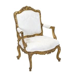 A Pair Of Armchairs, 19th Century, Louis XV Style, Circa 1860, Fine