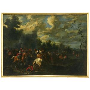 Johann Philipp Lembke 1631-1711 Bataille De Chevaux