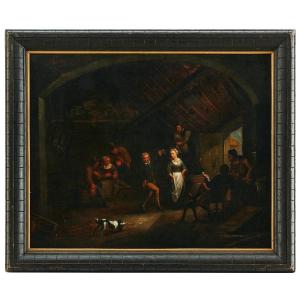 Adriaen Van Ostade 1610 à 1685 Hollande, Divertissement De Taverne 2e Moitié Du 17e Siècle