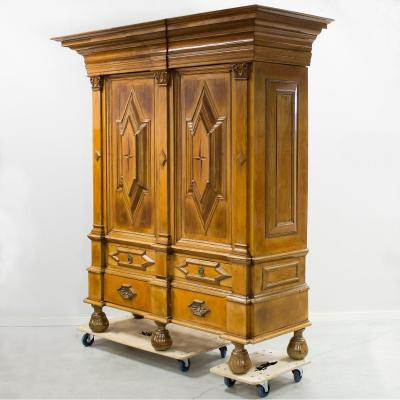 Rare Armoire Baroque Musee Original XVIIIème Siècle