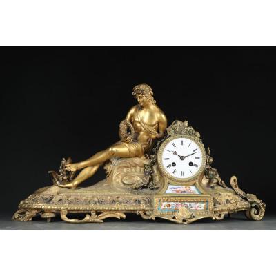 Gilt Bronze Mantel Clock With The Figure Of Orpheus 1844/49