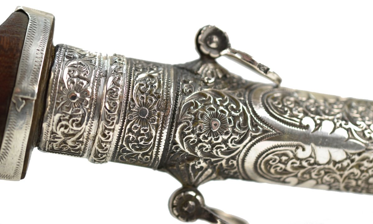 Moroccan Koummya Dagger In Silver-photo-6