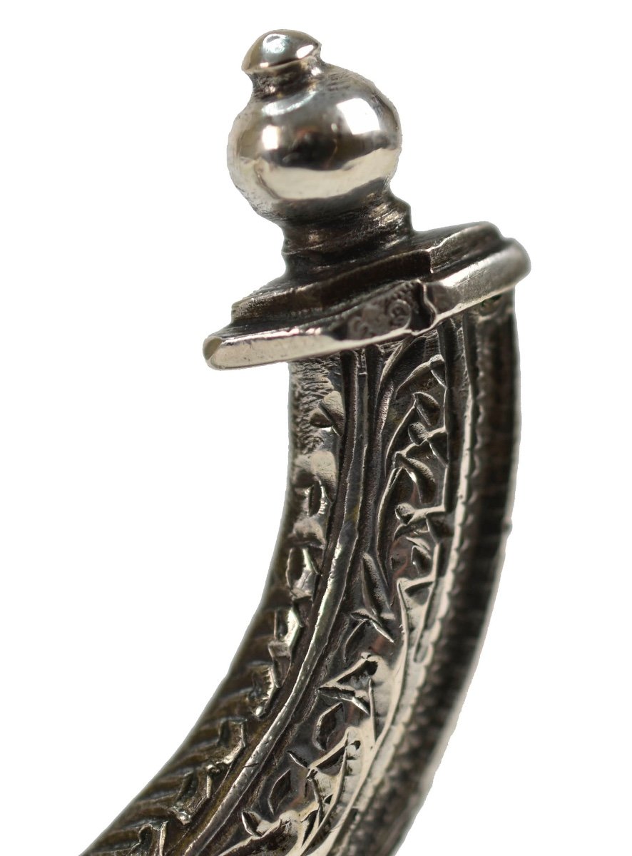 Moroccan Koummya Dagger In Silver-photo-8