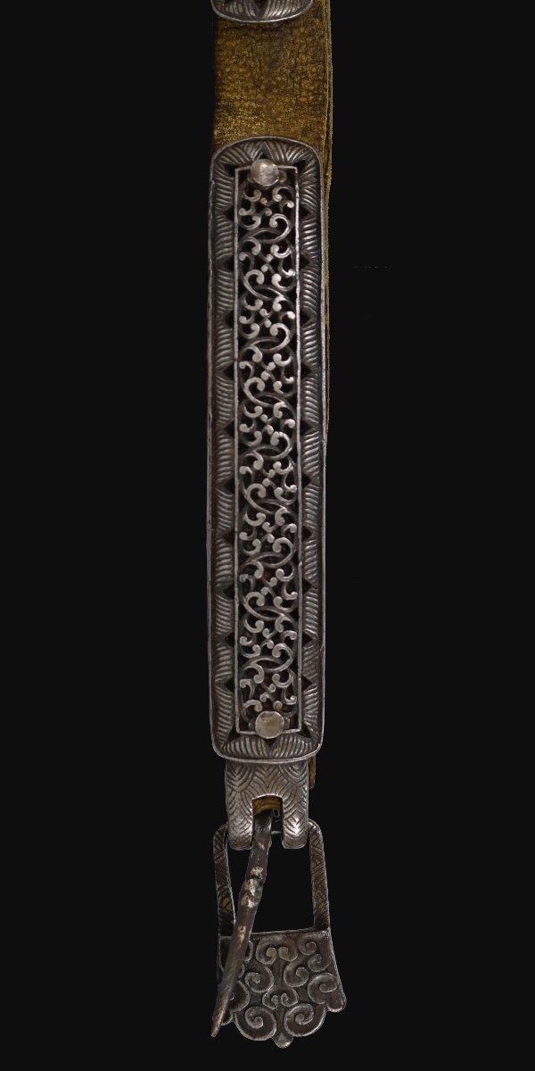 Tibetan Pierced Iron Belt-photo-2