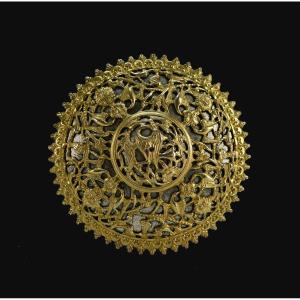 Kutch Ornament In Golden Silver