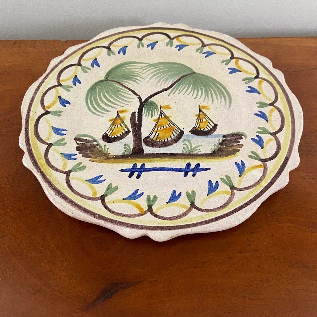 Rare 18th Century Earthenware Plate From Nevers From The Revolutionary Period.-photo-4