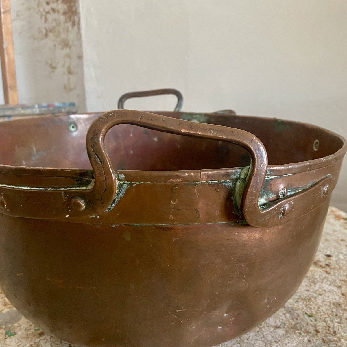 Ancien Pot de confiserie en cuivre Français-photo-2