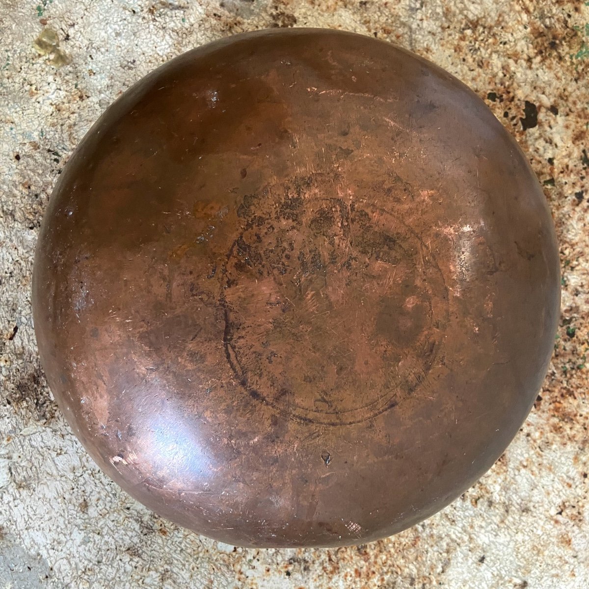 Ancien Pot de confiserie en cuivre Français-photo-4