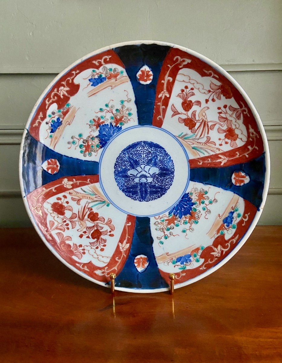 Grand plat japonais ancien Imari.