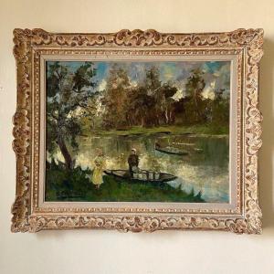 Impressionist Oil Painting The Green Venice Of France