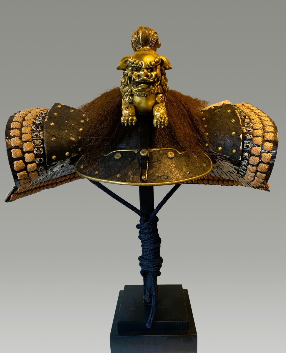 Samurai Helmet, Souhatsunari Ken Suji Kabuto Edo Period-photo-7