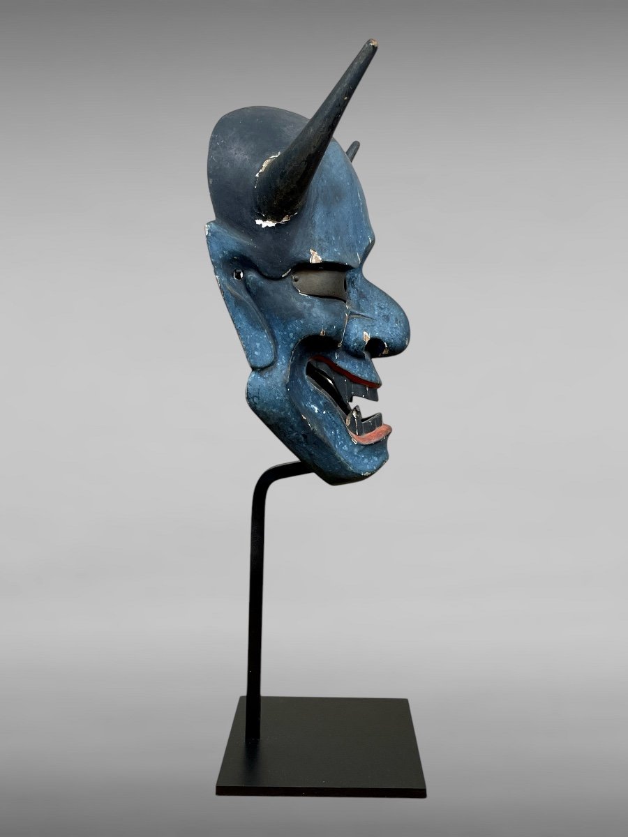 Masque De Théâtre Nô Figurant Hannya - Période Edo (1603-1868). -photo-3