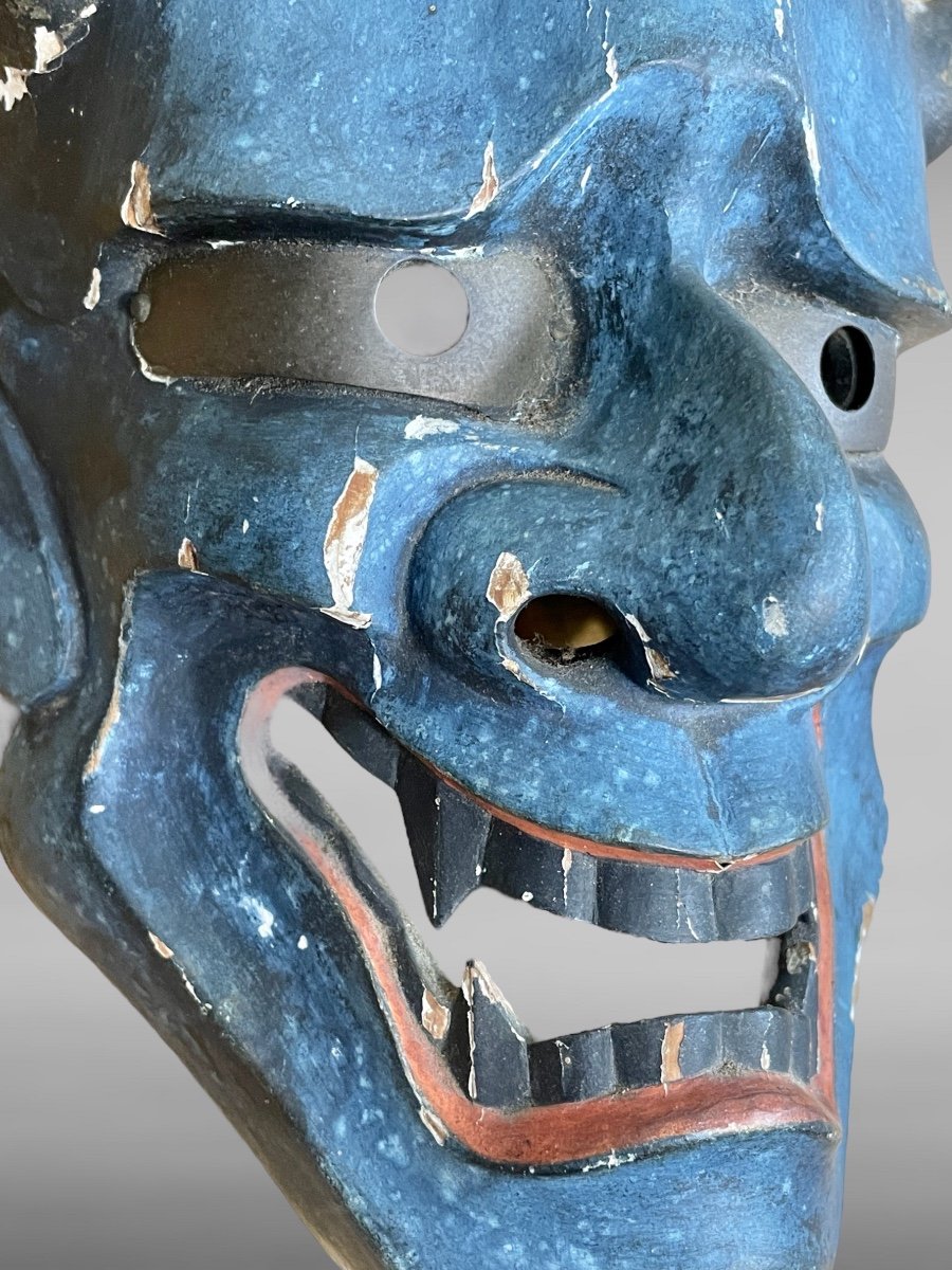 Masque De Théâtre Nô Figurant Hannya - Période Edo (1603-1868). -photo-4