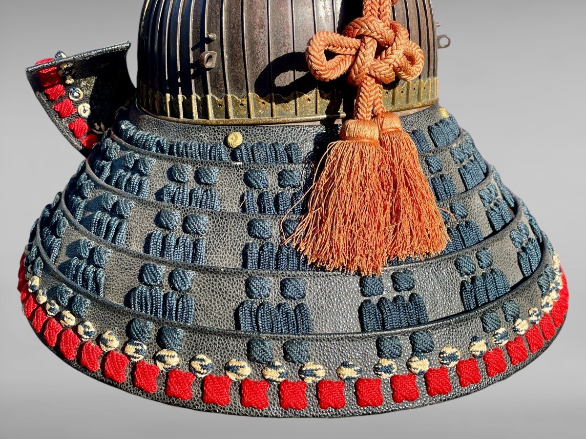 Kabuto De Samurai à 52 Lamelles En Fer Forgé - Période Edo (1603-1868).-photo-3