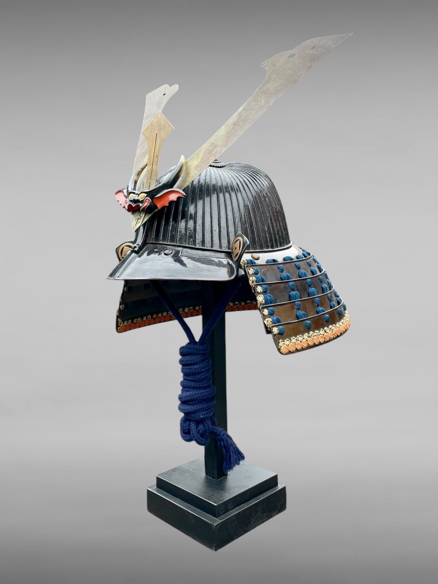 62-slat Wrought Iron Samurai Kabuto - Edo Period (1603-1868).-photo-2