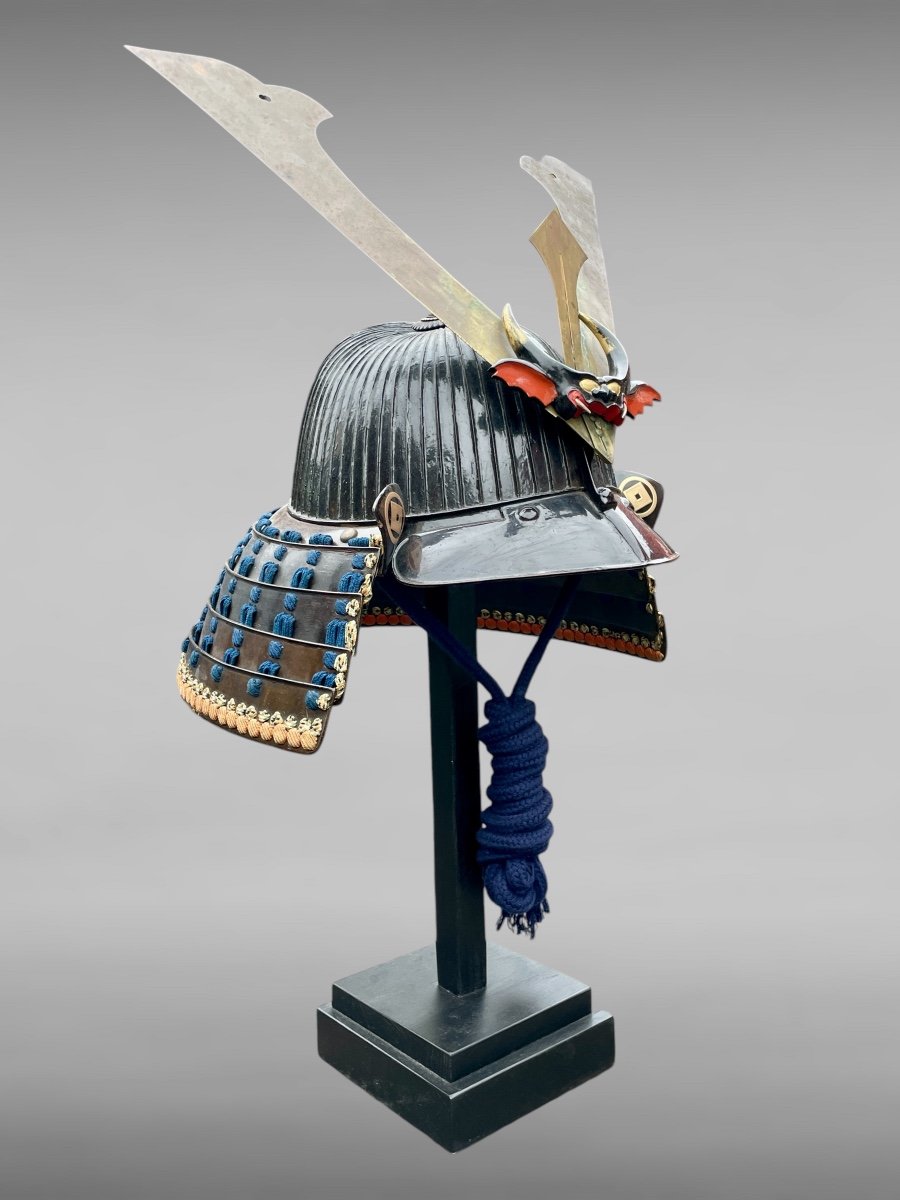 62-slat Wrought Iron Samurai Kabuto - Edo Period (1603-1868).-photo-3