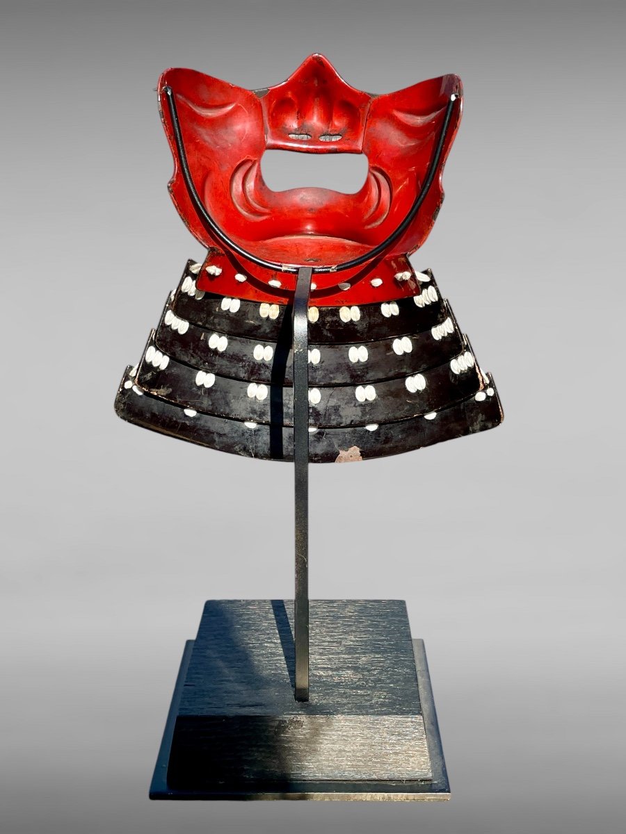 Half Wrought Iron Mempo Samurai Mask, Taka Workshop - Late Edo Period (1603 - 1868).-photo-4