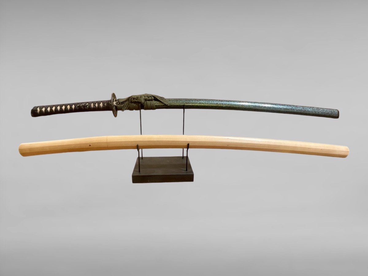 Japanese Katana Sword, Blade Mounted In Shirasaya - Signed And Dated August 1558.-photo-4