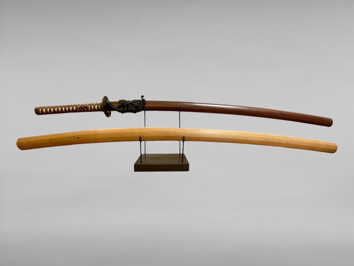 Japanese Katana Sword, Blade Mounted In Shirasaya - 15th Century.