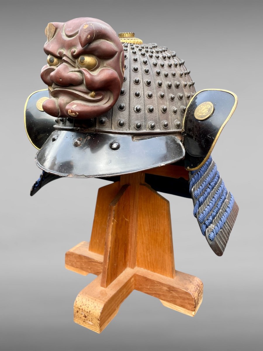 Maetate In Carved Wood Depicting An Oni - Edo Period (1603 - 1868).-photo-8