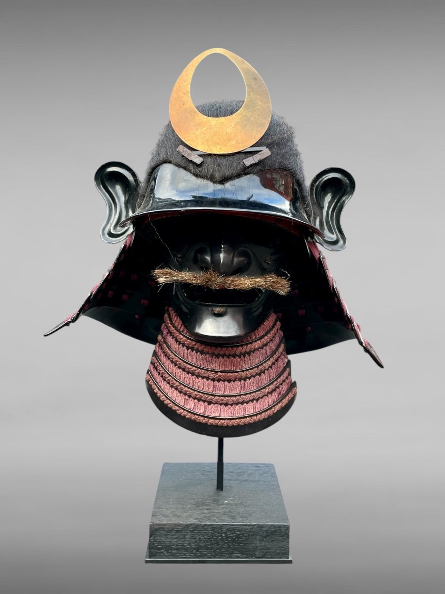 Ensemble Kabuto-mempo De Samurai - Période Edo (1603 - 1868).-photo-2