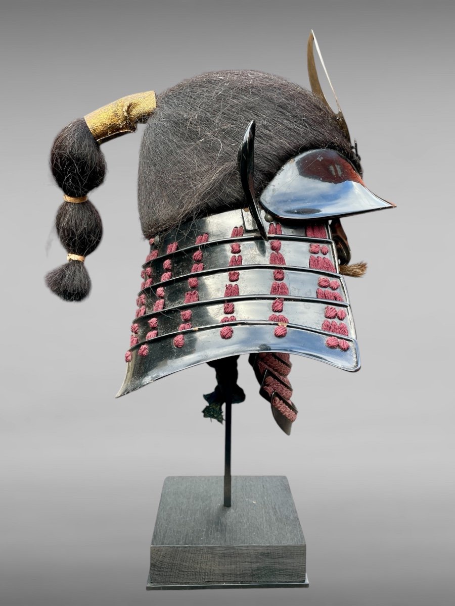 Ensemble Kabuto-mempo De Samurai - Période Edo (1603 - 1868).-photo-1