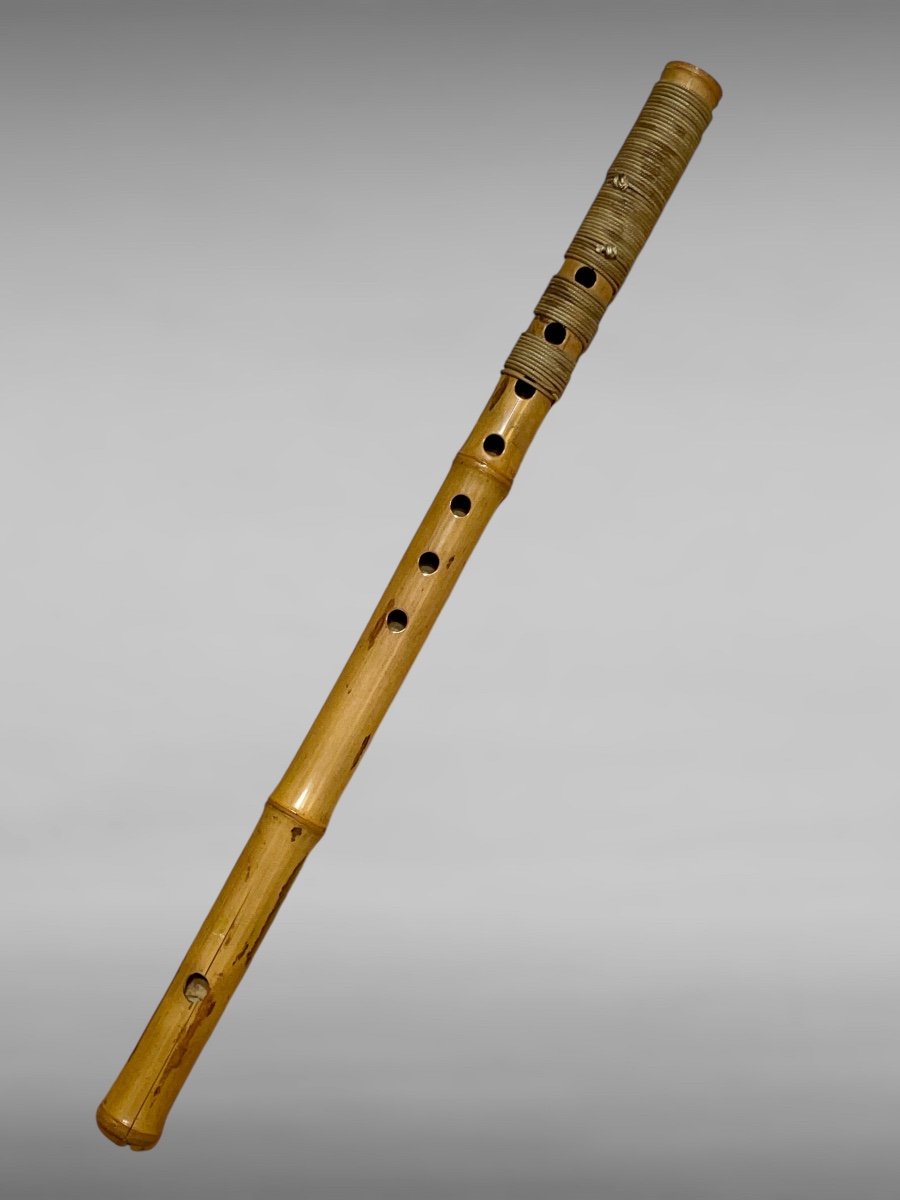 Set Of Three Bamboo Flutes - Edo Period (1603-1868).-photo-7