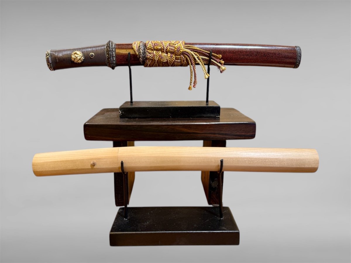 Samurai Tanto, Nbthk Certificate - End Of The Edo Period, Ansei Era (1855-1860).-photo-2