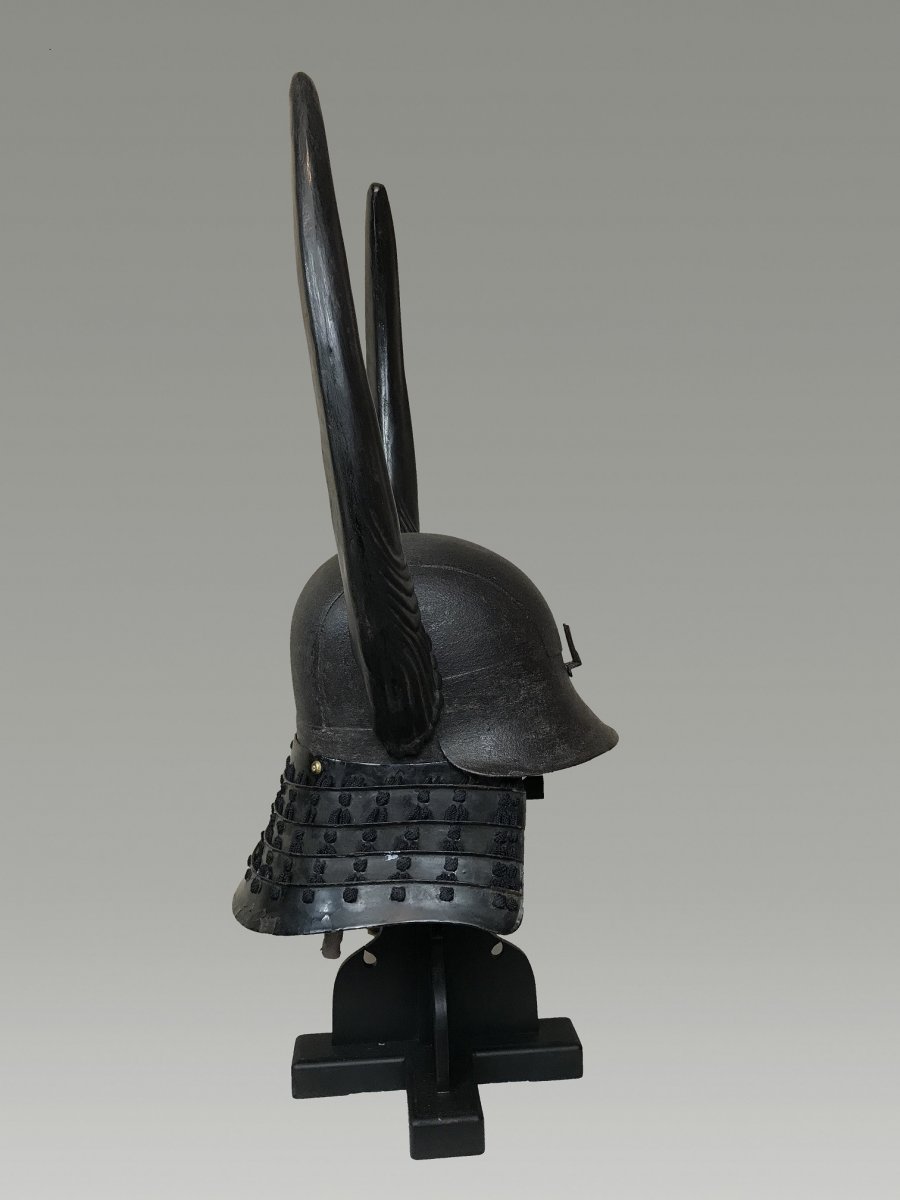 Casque De Samourai , Kabuto Etchu Japon Mileu Edo-photo-3