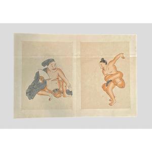 Shunga Album Of Eight Erotic Inks - Edo Period.