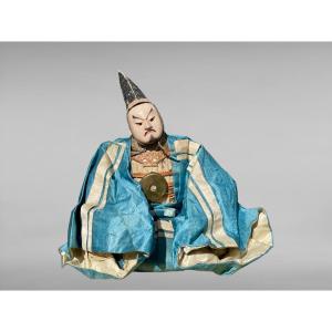 Musha Doll Depicting Prime Minister Takenoushi - Meiji Period (1868 - 1912).