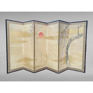 Six-leaf Folding Screen - Edo Period (1603 - 1868).