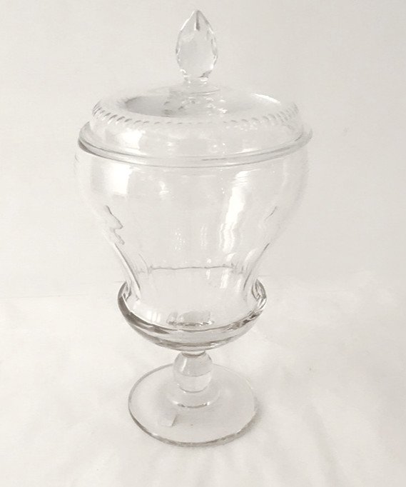 Grand Drageoir Coupe Bonbonnière Cristal Baccarat XIXème Siècle