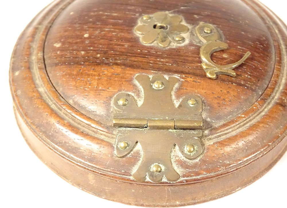 Late 18th Century Brass Wood Lantern Pocket Lampion-photo-3