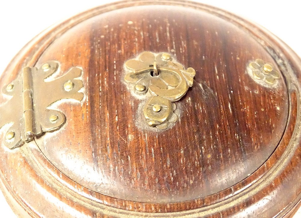 Late 18th Century Brass Wood Lantern Pocket Lampion-photo-4