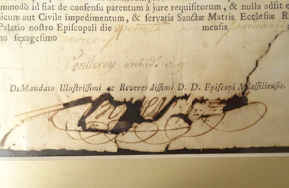 Letter Authorization Marriage Bishopric Marseille Jean-baptiste Belloy 1769 18th-photo-4