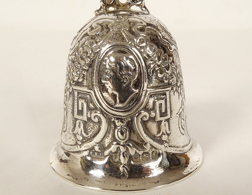 Bell Bell Table Sterling Silver English Sheffield Landeck 1898 60.97gr-photo-2